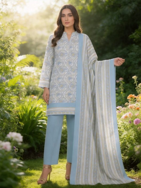 3 Piece Unstitched Lawn Digital Printed – Gulmohar 6