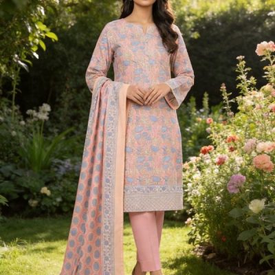 3 Piece Unstitched Lawn Digital Printed – Gulmohar 9