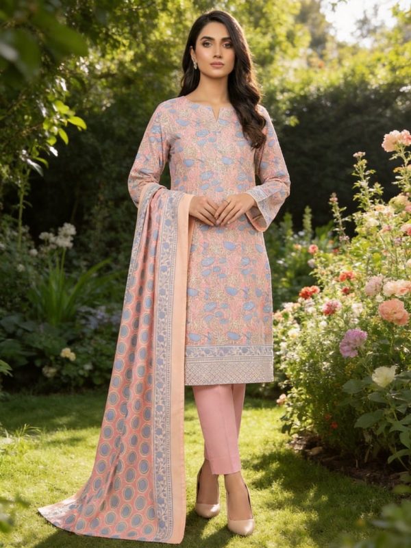 3 Piece Unstitched Lawn Digital Printed – Gulmohar 9