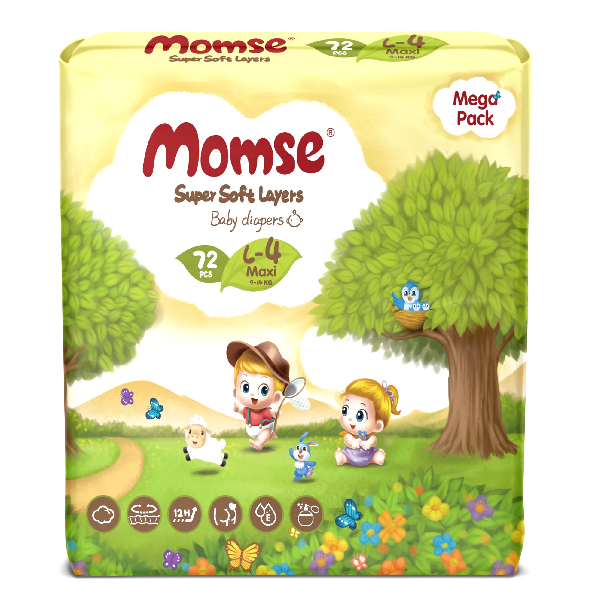 Momse Diapers Mega Pack 4 72s