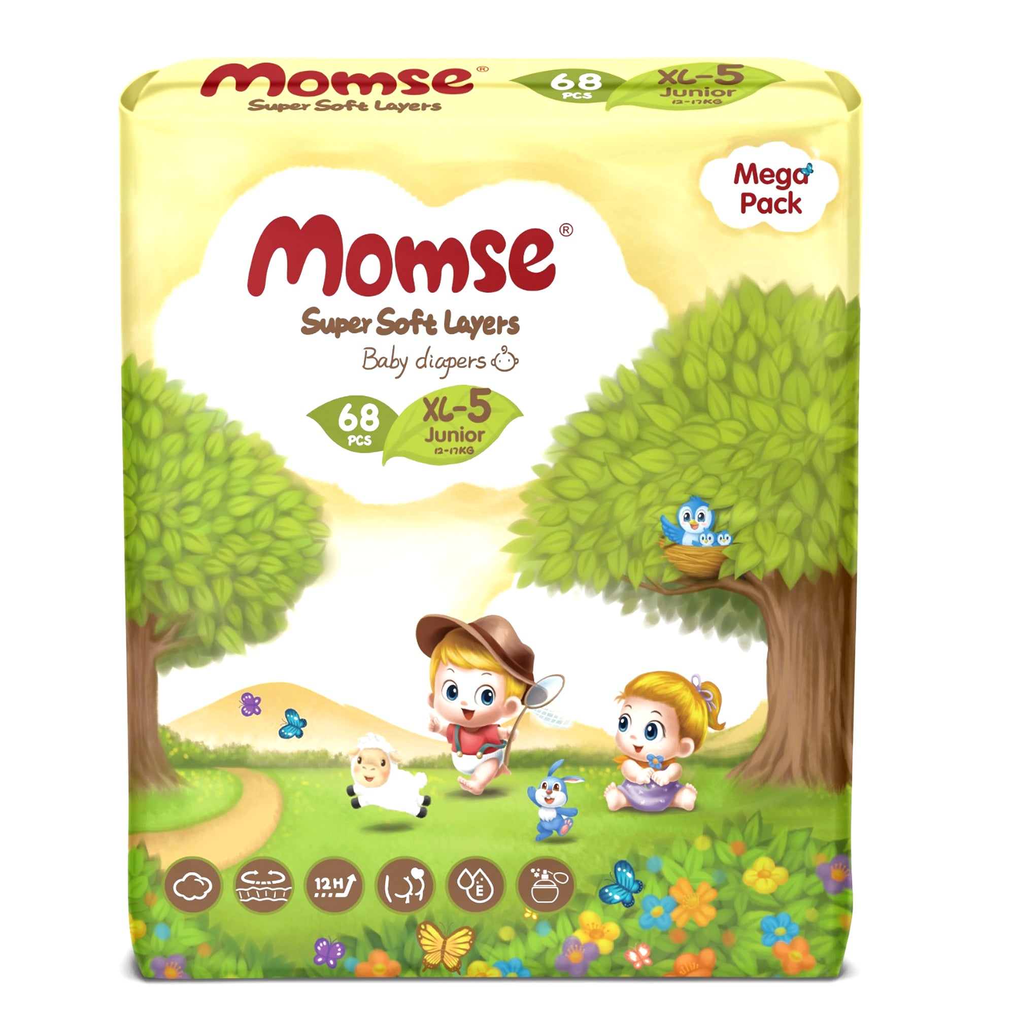 Momse Diapers Mega Pack 5 68s