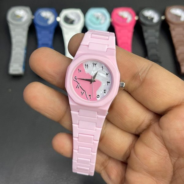 Premium quality girls pink aura watch