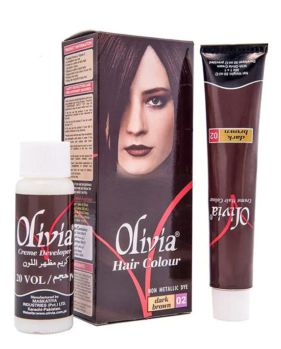 Olivia Hair Color Dark Brown 02  100ml
