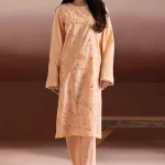 Peach Whisper Embroidered Lawn 2PC