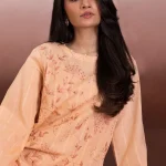 Peach Whisper Embroidered Lawn 2PC