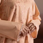 Peach Whisper Embroidered Lawn 2PC