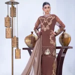 Regal Bronze Chiffon 3 Piece Dress