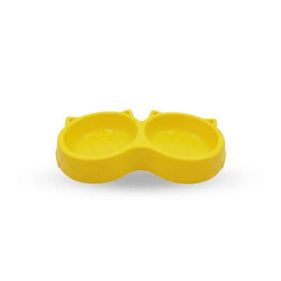 Yellow Cat Food Bowl