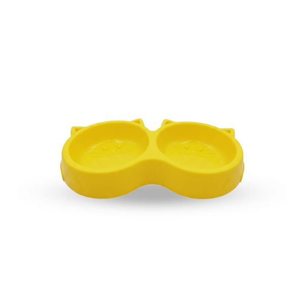 Yellow Cat Food Bowl